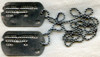Pair Korean War US Army Dog Tags on Chains
