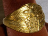 Nice WWI US Army 28th Division Veteran's Ring in Gilt Bronze