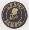 Scarce WWII US Navy "Seabees" Wool Jacket Patch