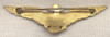 Scarce Early 1920s US Navy Shirt-Size Pilot Wing in Gilt Sterling by Robbins