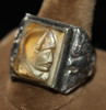1930Õs or earlier Silver & Jade Ring Hand Made in China - US Eagle