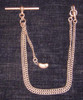 Beautiful Circa 1900 9 Karat Rose Gold Watch Chain 9.8 PWT