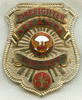 Nice 1980s - 1990s Atlanta GA Fire Dept Fire Fighter Badge by Blackinton in Hi-Glo