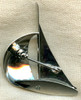 Beautiful, Vintage 1950s Sterling Silver Sailboat Brooch by Beau Jewelry of Providence, Rhode Island