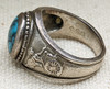 Vintage Caesar's Palace Jewelry Shop Custom Made Sterling Silver & Turquoise Ring
