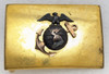 Wonderful WWI - Early 1920s USMC EM Full Dress Duty Belt Buckle w / Officer Collar EGA by BB&B