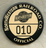 Rare circa 1970 Northwestern Railroad Company RR Official Celluloid Badge
