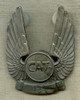 Rare Mid-1950's Civil Air Transport Agent Hat Badge in Nickel Plated Nickel
