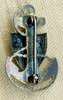 Scarce & Beautiful WWII Overseas Cap Size USCG CPO Badge in Sterling by Vanguard
