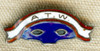 Rare WWII American Theatre Wing Coller Badge/Lapel Pin in enameled Sterling