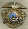 Pair 1950's-1960's ROHR Aircraft Plant Security Special Police Hat & Breast Badge Set