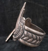 Fabulous Huge 1940's TAXCO 925 Silver Hinge Cuff Clamper Bracelet