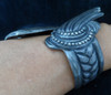 Fabulous Huge 1940's TAXCO 925 Silver Hinge Cuff Clamper Bracelet