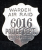 Nice WWII Boston(MA) Police Issued Air Raid Warden Badge #6016