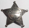 Great late 1930s Lincoln Co New Mexico Full Sheriff 5 Pt Star Badge of Ed Beeson