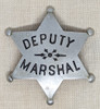 Great Old West Ca 1890s - 1900s "Stock" Deputy Marshal 6 Point Star Badge with Hand Stamped Details
