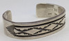 Wonderful, HEAVY Men's Bracelet in Retro Stamped Style by Navajo Artist Darin Bill