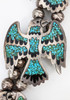 Powerful 1960s - 70s Navajo Silver Eagle theme Squash Blossom Necklace. Beautiful Design