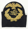 Rare WWII US Maritime Service Radio Officer Bullion Hat Badge