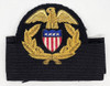 Scarce 1930's US Shipping Board (USSB) Officer Bullion Hat Badge