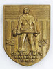 Early WWII Brass USN Seabees Shield Badge as Worn by Those Serving with USMC Units