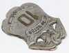 Extremely Rare ca 1910's San Antonio Texas City Motorcycle Police Badge #10.