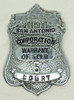 Rare 1940's - 50's San Antonio Police Corporation Court Warrant Officer Badge #6.