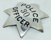 Gorgeous 1910's - 1920's Oakland California Police Badge #30 in Sterling Silver by Ed Jones