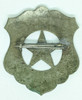 Wonderful 1880's Old West Private Detective Circle Cut Out Star Shield Badge