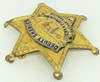 Beautiful 1930's - 40's Crane Co. Texas Dep. Sheriff Badge in Gilt Sterling Silver.