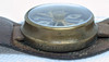 Great Old Early 20th c Marbles Wrist Compass Brass Body Leather Band Nickeled Steel Buckle