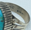 Wonderful Vintage Navajo Silver & Turquoise, Mountain Turquoise Ring by Delbert Chatter Sz 10.5