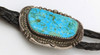 Nice Vintage 1970's Navajo Silver Bolo tie by George Begay with Lovely Pilot Mountain Turquoise