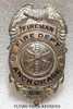 Beautiful, Huge, Ca 1950 Territorial Anchorage Alaska Sterling Silver Fireman Badge