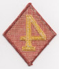 Scarce Variation WWII US Marine Corps 4th Marine Division (MAR) Shoulder Patch