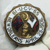 Beautiful UCV United Confederate Veterans 1906 Reunion, New Orleans, LA Enameled Lapel Badge