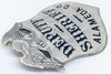 Wonderful 1890s Alameda Co CA Deputy Sheriff Hand Stamped Badge with Circus Lettering