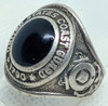 Beautiful WWII US Coast Guard Ring in Sterling with Onyx