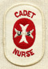 WWII Large Size Cadet Nurse Corps Patch on White Twill in Nice Condition