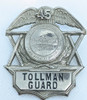 Great Old Ca 1950 Boston MA Tollman Guard Hat Badge #45
