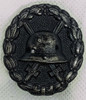 WWI Imperial German Black Wound Badge in Painted Steel