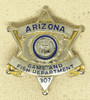 Scarce Ca 1960 Arizona Game And Fish Dept Warden Badge #307