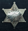 Beautiful 1920s Amador Co CA Dep Sher 6 pt Star "Baseball" Badge by Ed Jones
