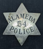 Great Old Ca 1900 Alameda CA Police 6pt Star Badge #54