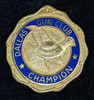 Rare 1955 Dallas Texas Gun Club Skeet Shooting Champion Badge in Gold Fill