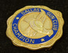 Rare 1955 Dallas Texas Gun Club Skeet Shooting Champion Badge in Gold Fill