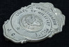Great WWII Army Corps of Military Police INVESTIGATOR Badge in Wartime Shortages Silver Plated White