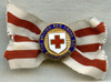 WWII British Red Cross Society Associate Badge by Gaunt with Service Ribbon