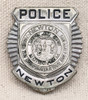 Great Newton, MA Pair of Police Badges: 1930s Wallet Badge & 1965 Retirement Badge with Wallet