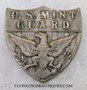 Wonderful 1st Issue 1880s United State Mint Guard Badge Earliest Example with "T" Pin